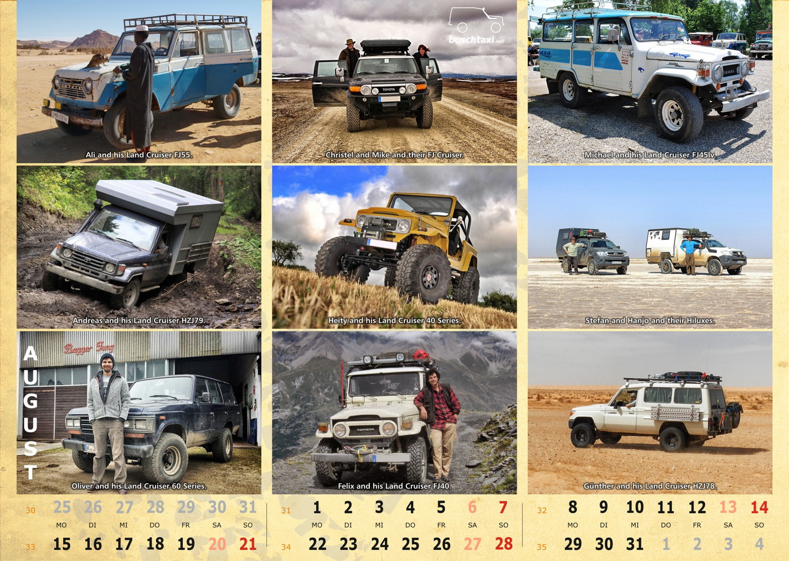 Buschtaxi-Kalender 2016-08