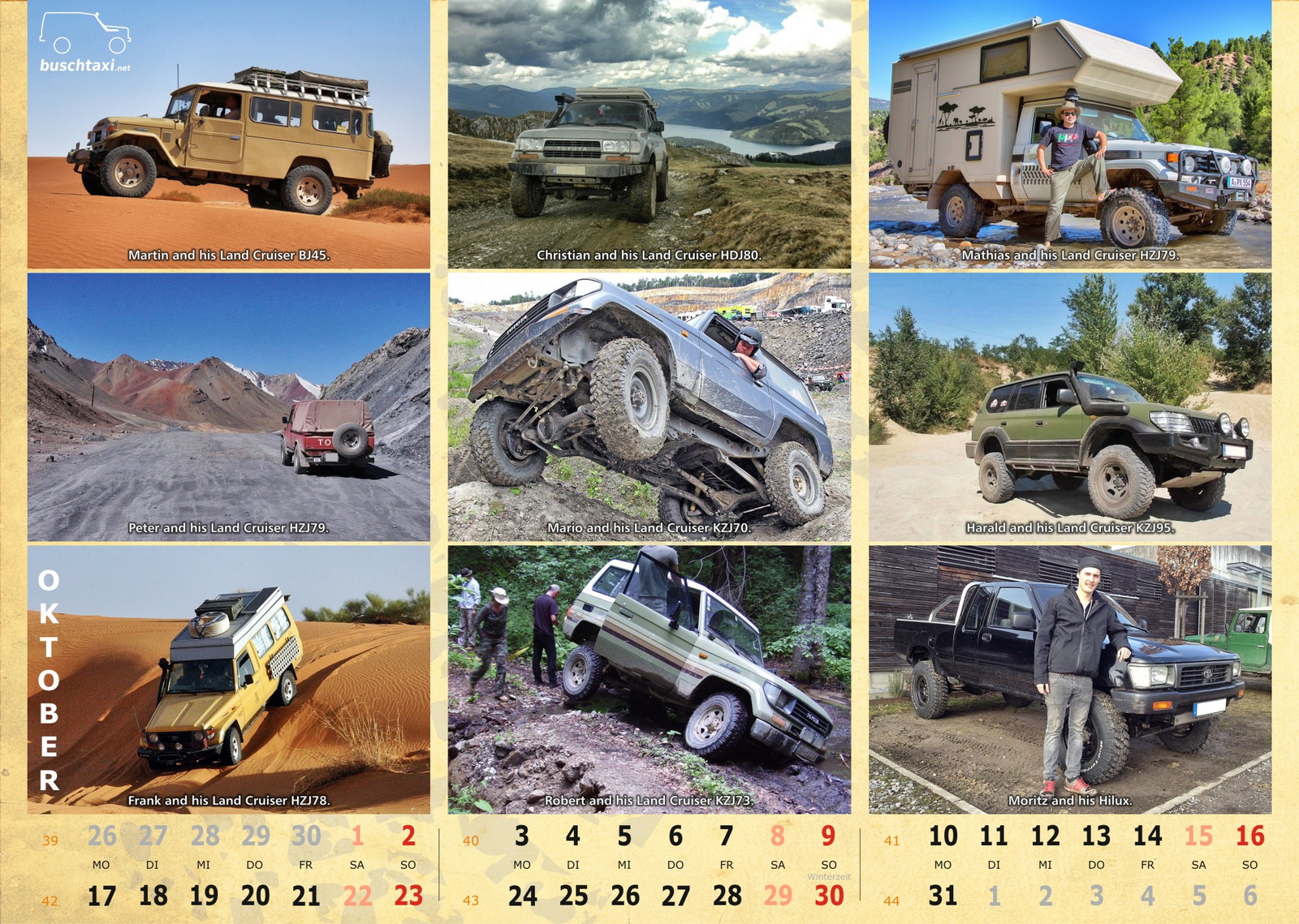 Buschtaxi-Kalender 2016-10