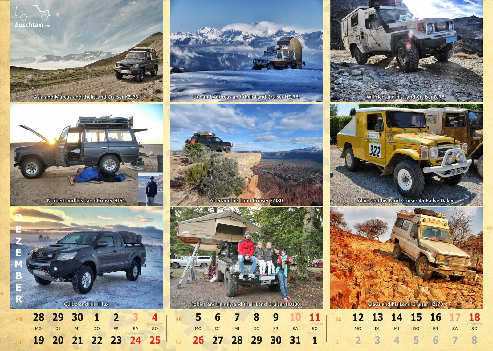 Buschtaxi-Kalender 2016-12